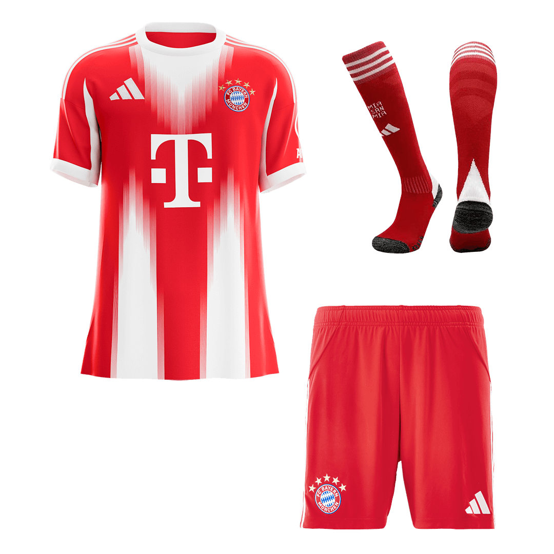 Men's Bayern Munich 2025/26 Home Soccer Jersey Full Kit [PREMIUM]