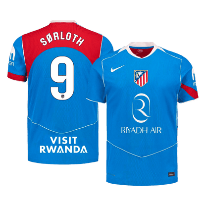 SØRLOTH #9 Men's Atletico Madrid 2025/26 Player Version Third Away Soccer Jersey - Slim Fit
