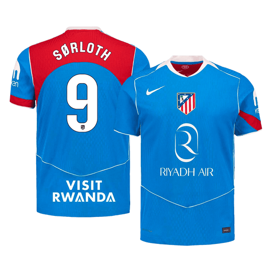 SØRLOTH #9 Men's Atletico Madrid 2025/26 Player Version Third Away Soccer Jersey - Slim Fit