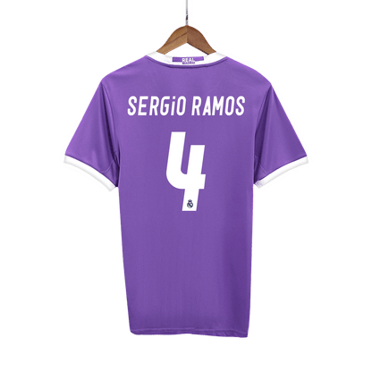 Retro SERGIO RAMOS #4 Men's Real Madrid 2016/17 Away Soccer Jersey