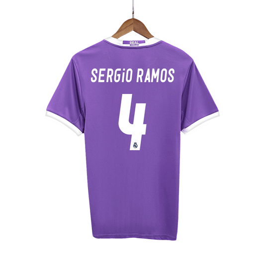 Retro SERGIO RAMOS #4 Men's Real Madrid 2016/17 Away Soccer Jersey primary product view