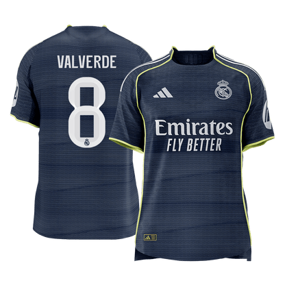 VALVERDE #8 Men's Real Madrid 2025/26 Player Version Away Soccer Jersey - Slim Fit [PREMIUM]