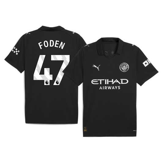 FODEN #47 Men's Manchester City 2025/26 Away Soccer Jersey