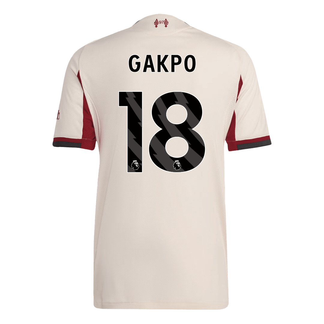 GAKPO #18 Men's Liverpool 2025/26 Player Version Away Soccer Jersey - Slim Fit
