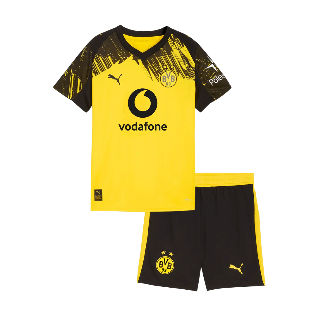 Kid's Borussia Dortmund 2025/26 Home Soccer Jersey Kit