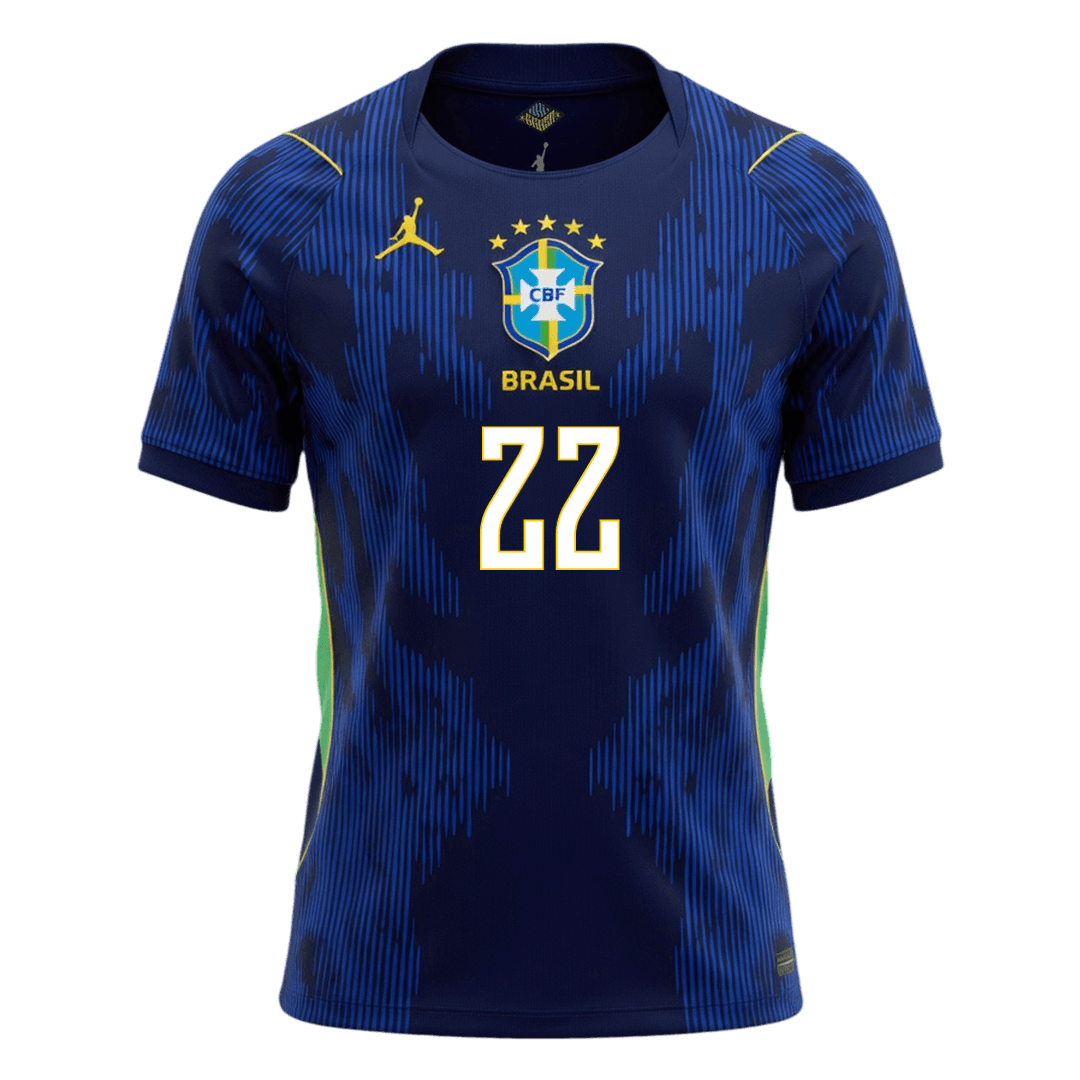 JOÃO PEDRO #22 Men's Brazil World Cup 2026 Away Soccer Jersey