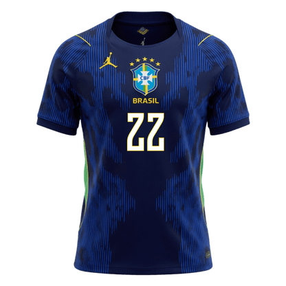 JOÃO PEDRO #22 Men's Brazil World Cup 2026 Away Soccer Jersey