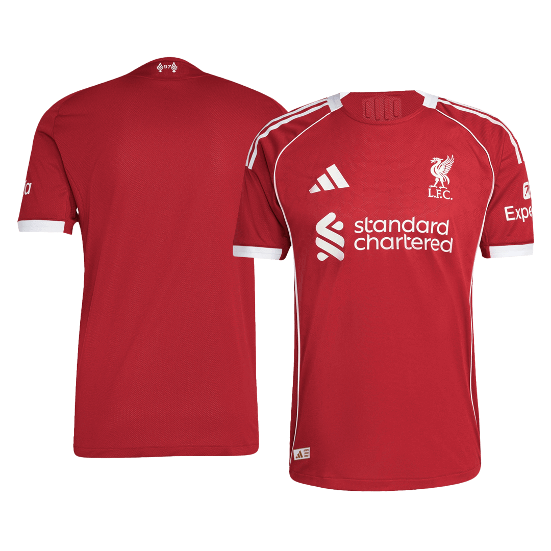 Men's Liverpool 2025/26 Player Version Home Soccer Jersey - Slim Fit