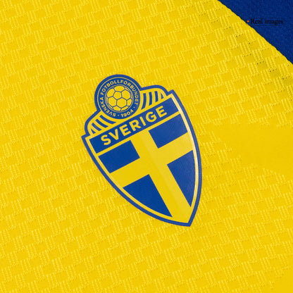 Men's Sweden World Cup 2026 Player Version Home Soccer Jersey - Slim Fit