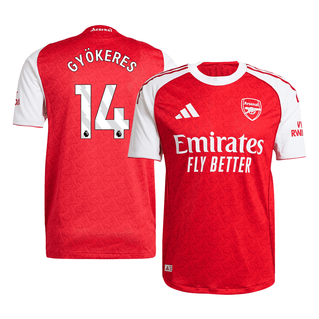 GYÖKERES #14 Men's Arsenal 2025/26 Player Version Home Soccer Jersey - Slim Fit