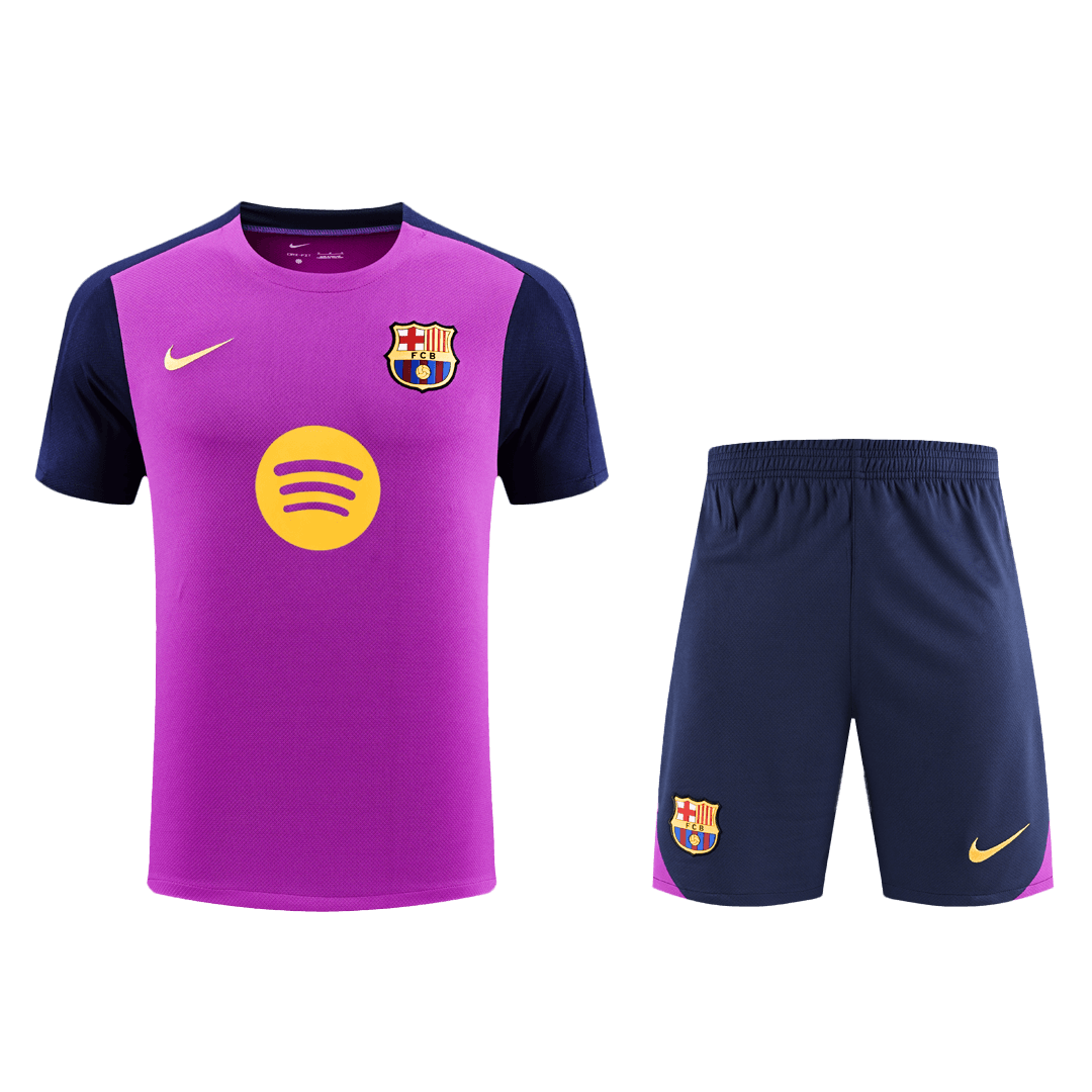 Men's Barcelona 2025/26 Pre-Match Soccer Jersey Kit