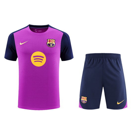 Men's Barcelona 2025/26 Pre-Match Soccer Jersey Kit