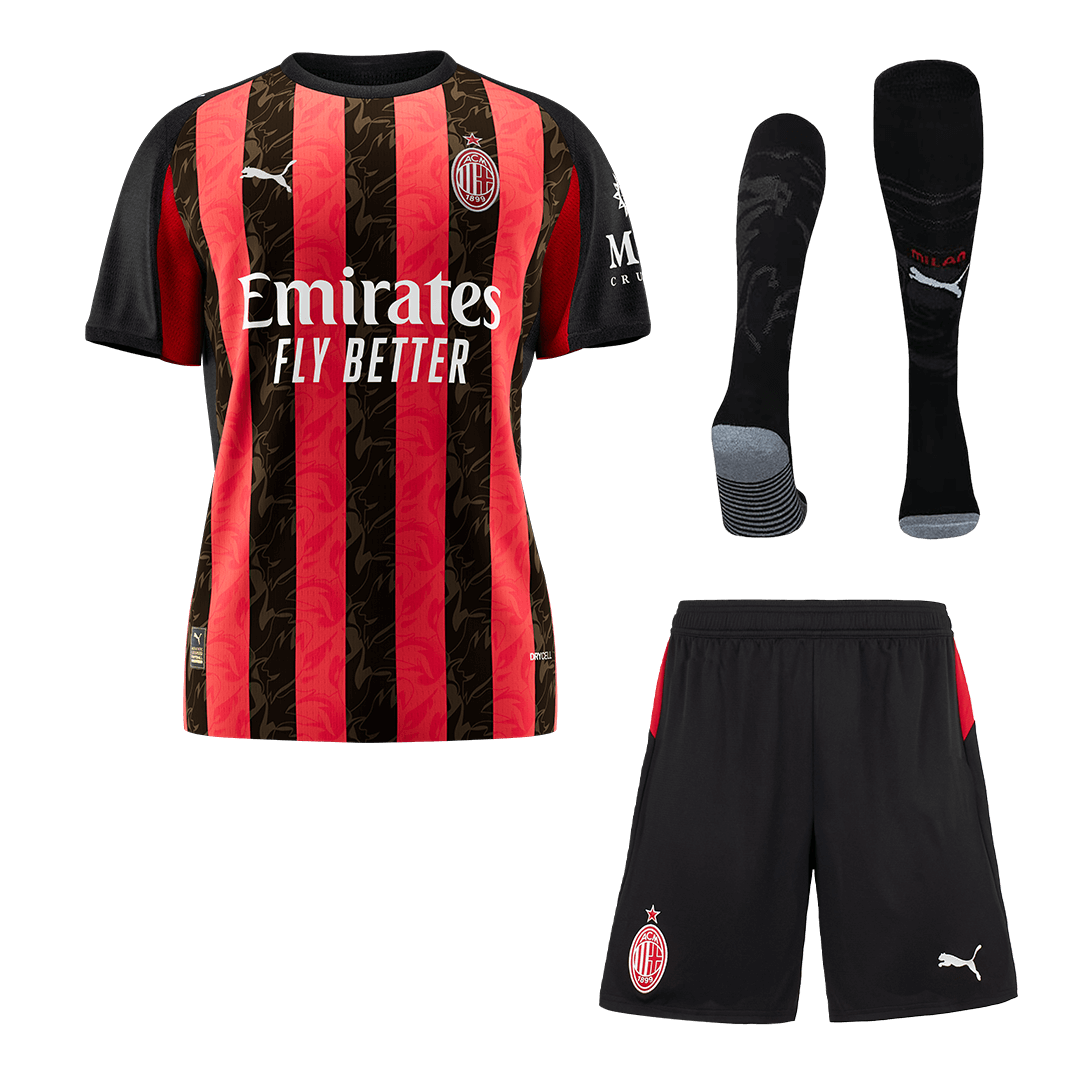 Men's AC Milan 2025/26 Home Soccer Jersey Full Kit [PREMIUM]