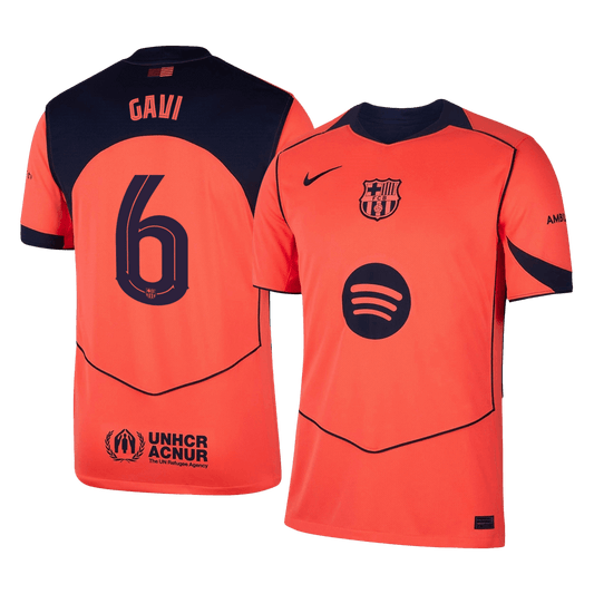 GAVI #6 Men's Barcelona UCL 2025/26 Third Away Soccer Jersey