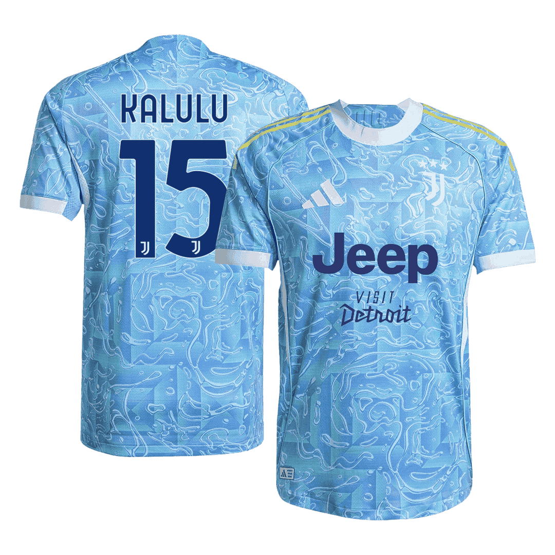 KALULU #15 Men's Juventus 2025/26 Player Version Away Soccer Jersey - Slim Fit