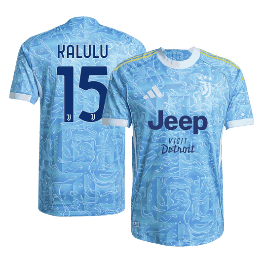KALULU #15 Men's Juventus 2025/26 Player Version Away Soccer Jersey - Slim Fit