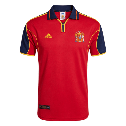Retro Men's Spain 2000 Home Soccer Jersey