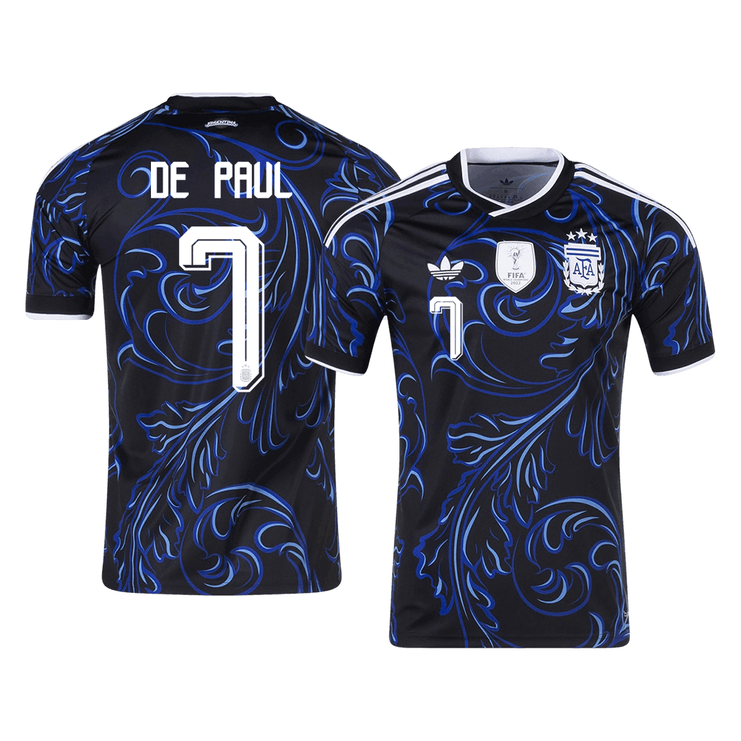 DE PAUL #7 Men's Argentina World Cup 2026 Away Soccer Jersey