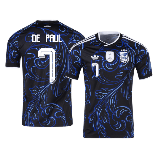 DE PAUL #7 Men's Argentina World Cup 2026 Away Soccer Jersey