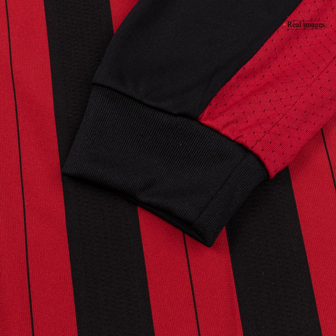 Retro Men's AC Milan 2013/14 Home Long Sleeve Soccer Jersey