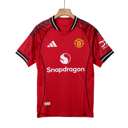 Men's Manchester United 2025/26 Player Version Home Soccer Jersey - Slim Fit