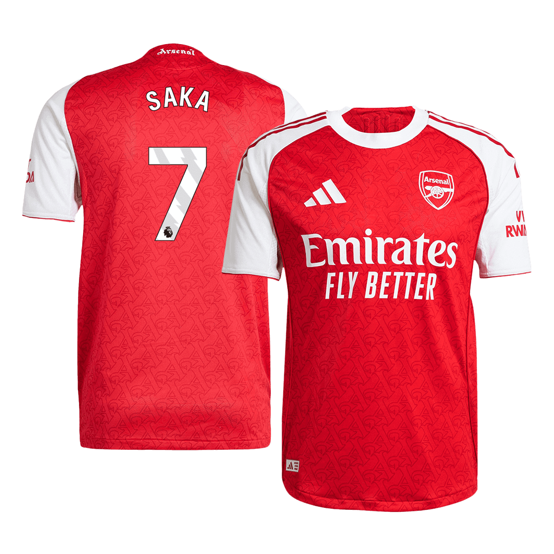 SAKA #7 Men's Arsenal 2025/26 Player Version Home Soccer Jersey - Slim Fit
