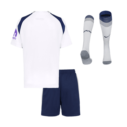 Kid's Tottenham Hotspur 2025/26 Home Soccer Jersey Full Kit