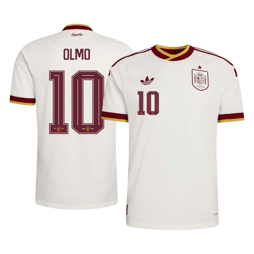 OLMO #10 Men's Spain World Cup 2026 Player Version Away Soccer Jersey - Slim Fit