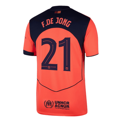 F.DE JONG #21 Men's Barcelona UCL 2025/26 Third Away Soccer Jersey