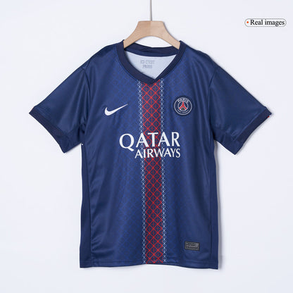 Kid's PSG 2025/26 Home Soccer Jersey Full Kit