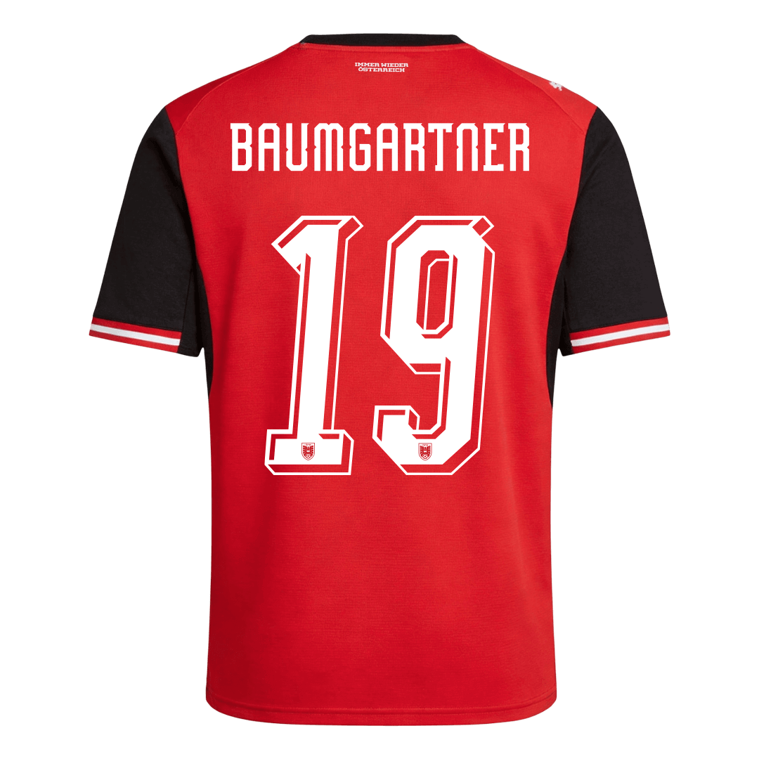 BAUMGARTNER #19 Men's Austria World Cup 2026 Home Soccer Jersey