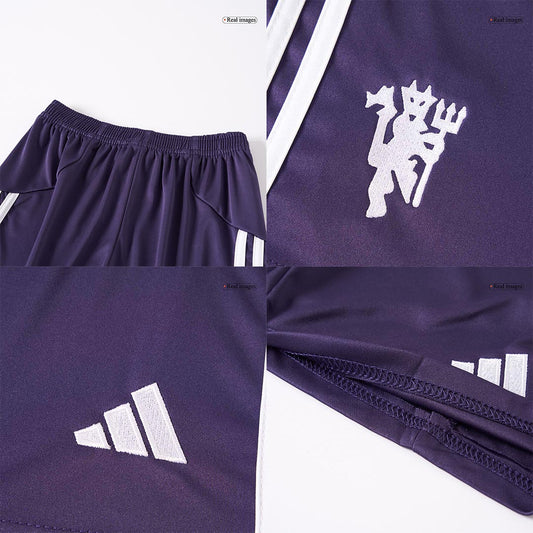 Kid's Manchester United 2025/26 Away Soccer Jersey Kit