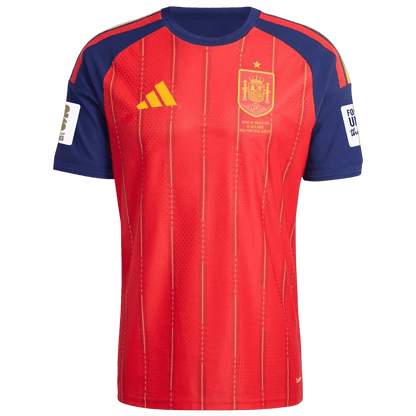Men's Spain World Cup 2026 Player Version Home Soccer Jersey -  Final Match Edition (With Patches)