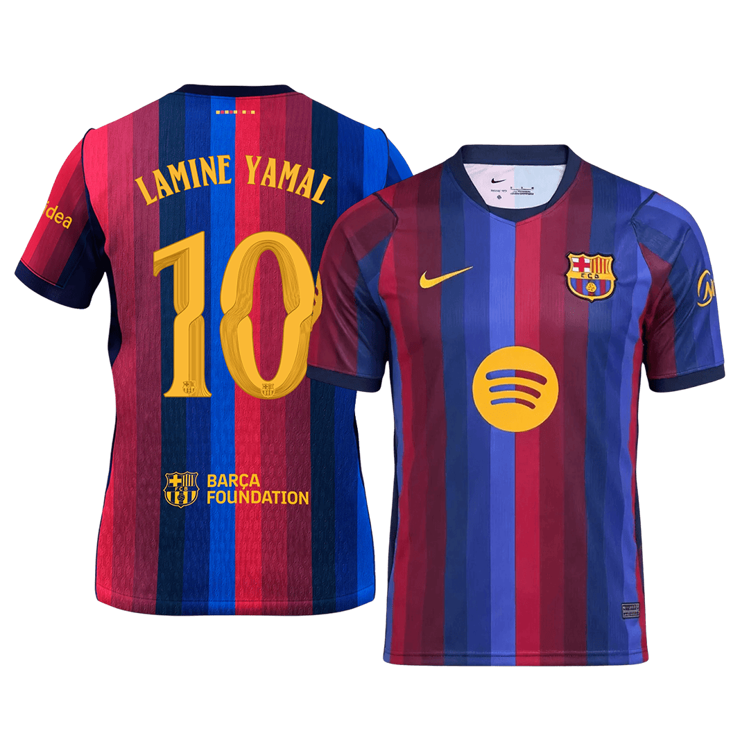 LAMINE YAMAL #10 Men's Barcelona UCL 2026/27 Home Soccer Jersey