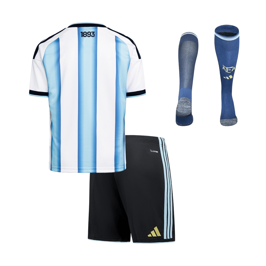 Kid's Argentina World Cup 2026 Home Soccer Jersey Full Kit [PREMIUM]