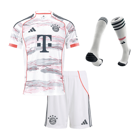 Kid's Bayern Munich 2025/26 Away Soccer Jersey Full Kit