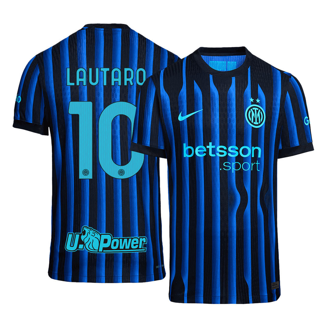 LAUTARO #10 Men's Inter Milan 2025/26 Player Version Home Soccer Jersey - Slim Fit