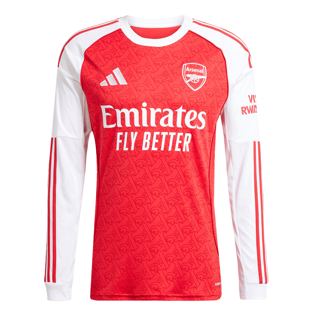 Men's Arsenal 2025/26 Home Long Sleeve Soccer Jersey