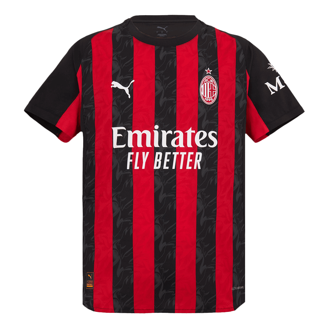 Men's AC Milan 2025/26 Player Version Home Soccer Jersey - Slim Fit