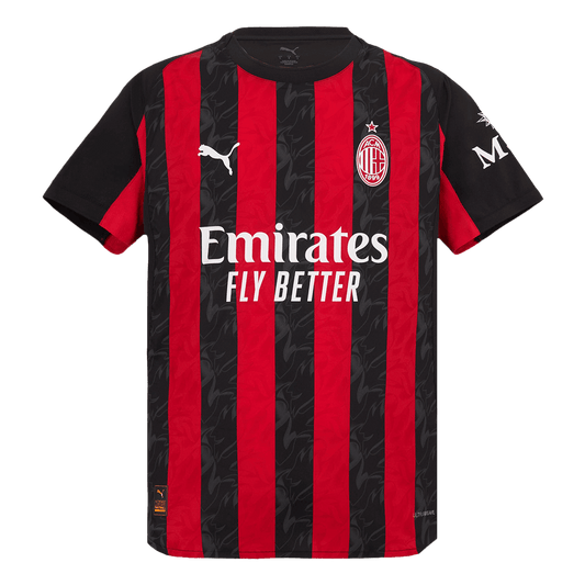 Men's AC Milan 2025/26 Player Version Home Soccer Jersey - Slim Fit
