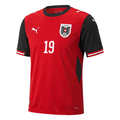 BAUMGARTNER #19 Men's Austria World Cup 2026 Home Soccer Jersey