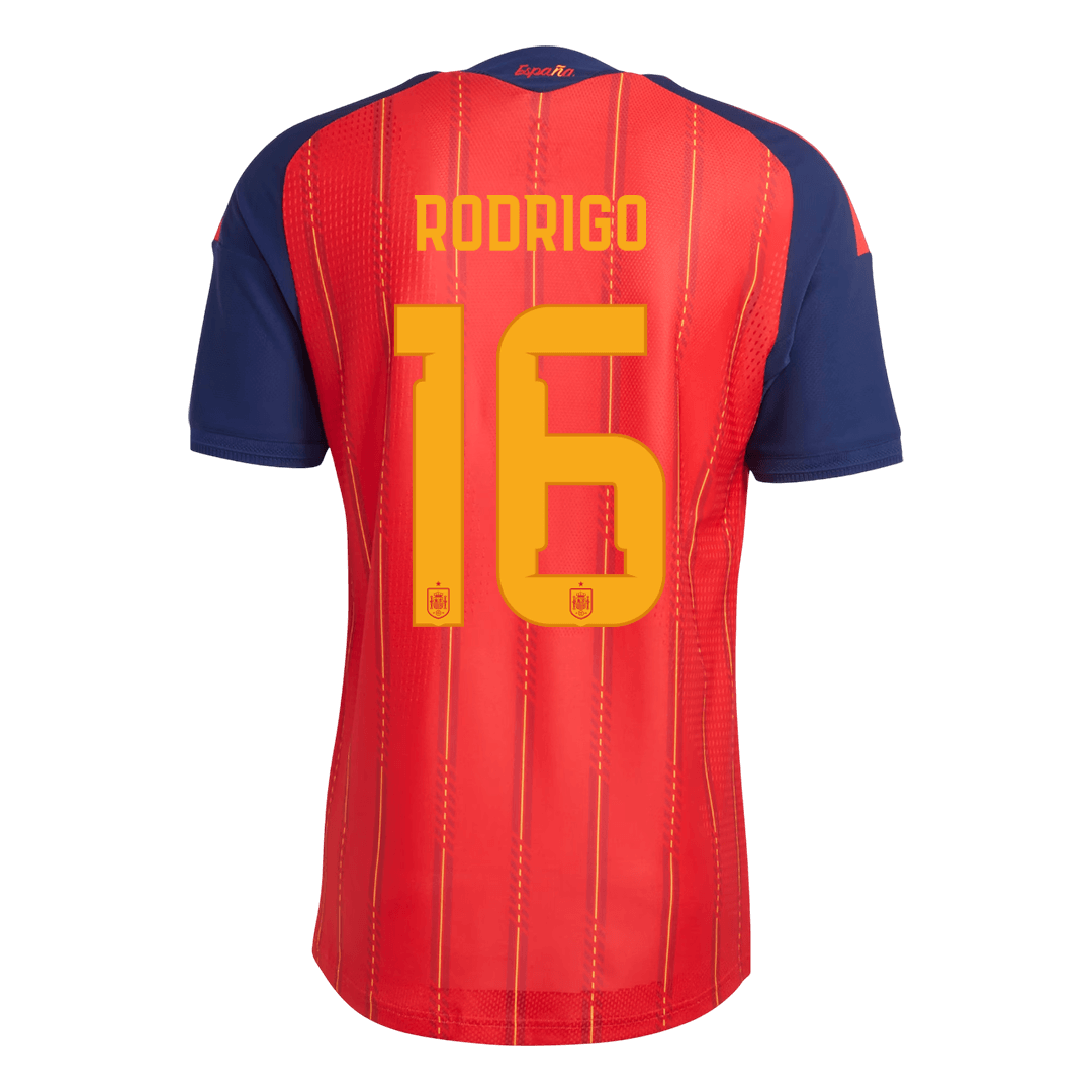 RODRIGO #16 Men's Spain World Cup 2026 Player Version Home Soccer Jersey - Slim Fit