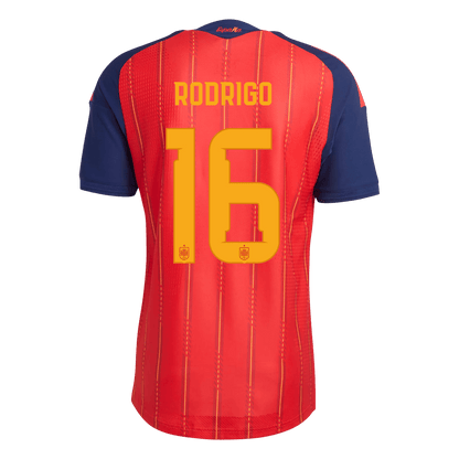 RODRIGO #16 Men's Spain World Cup 2026 Player Version Home Soccer Jersey - Slim Fit