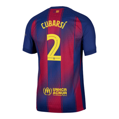 CUBARSÍ #2 Men's Barcelona UCL 2025/26 Player Version Home Soccer Jersey - Slim Fit