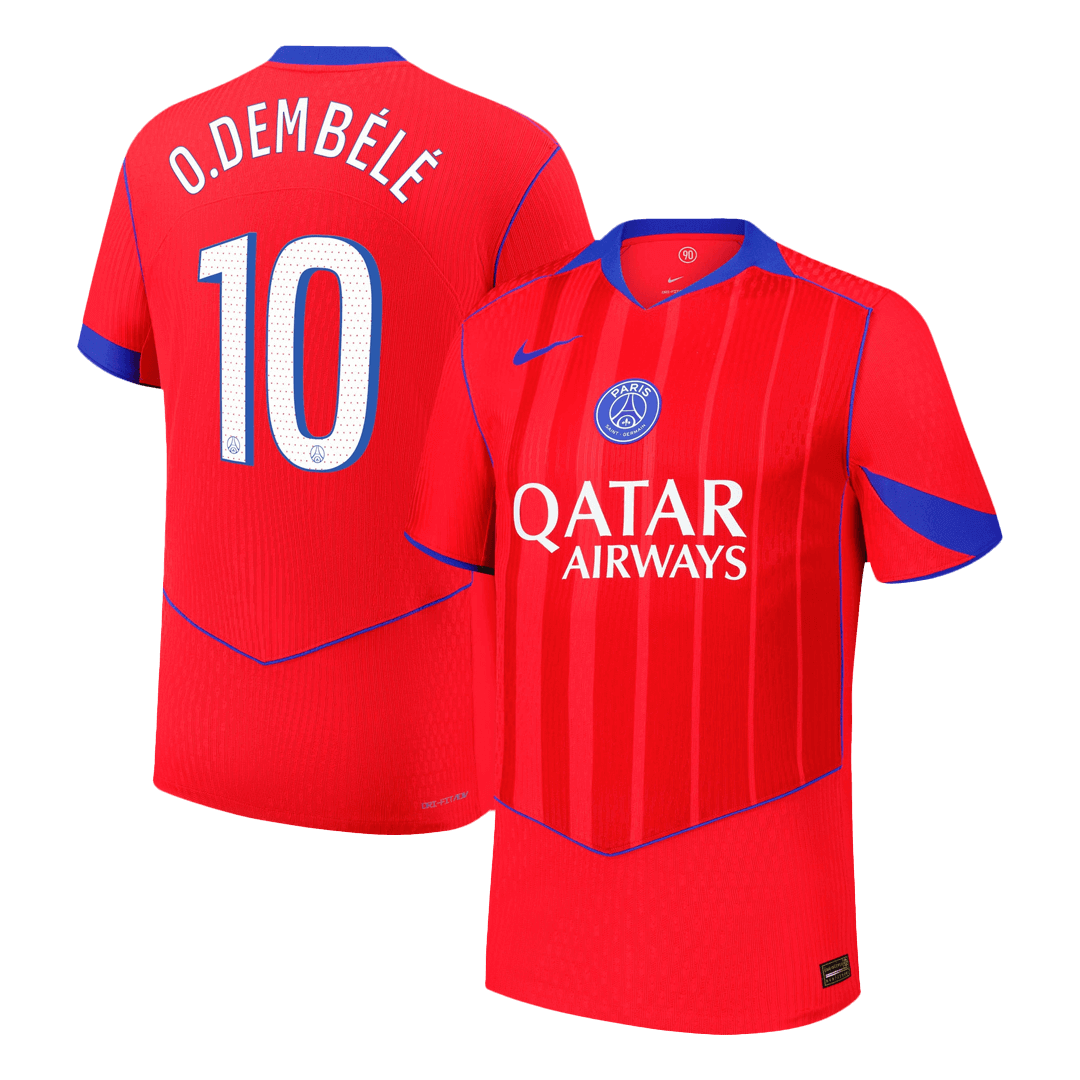 O.DEMBÉLÉ #10 Men's PSG 2025/26 Player Version Third Away Soccer Jersey - Slim Fit