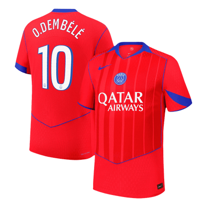 O.DEMBÉLÉ #10 Men's PSG 2025/26 Player Version Third Away Soccer Jersey - Slim Fit