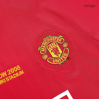 Retro RONALDO #7 Men's Manchester United UCL Final 2007/08 Home Long Sleeve Soccer Jersey