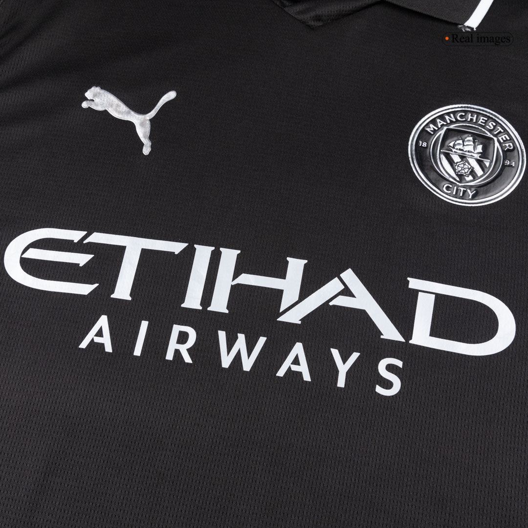 Men's Manchester City 2025/26 Away Long Sleeve Soccer Jersey