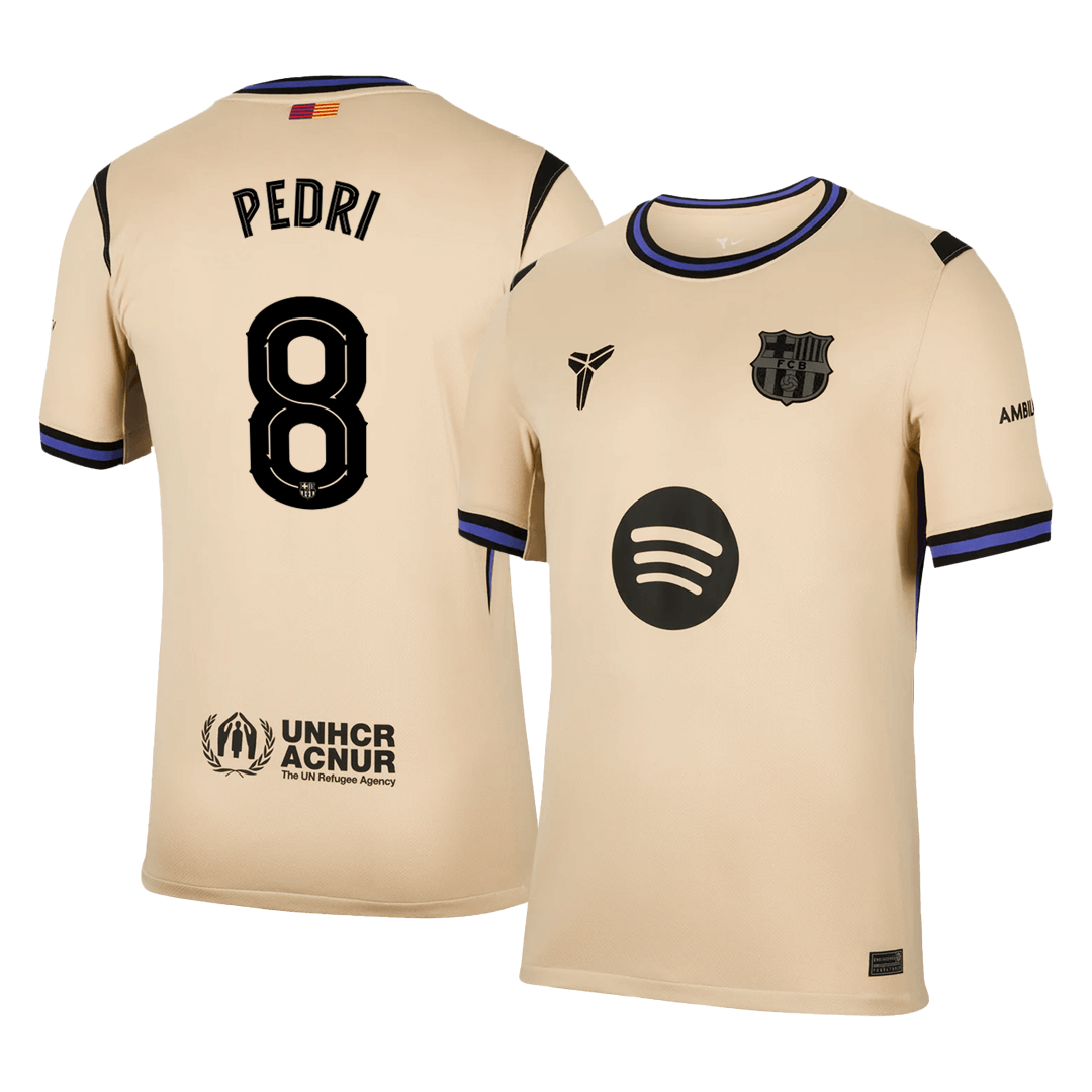 PEDRI #8 Men's Barcelona UCL 2025/26 Away Soccer Jersey