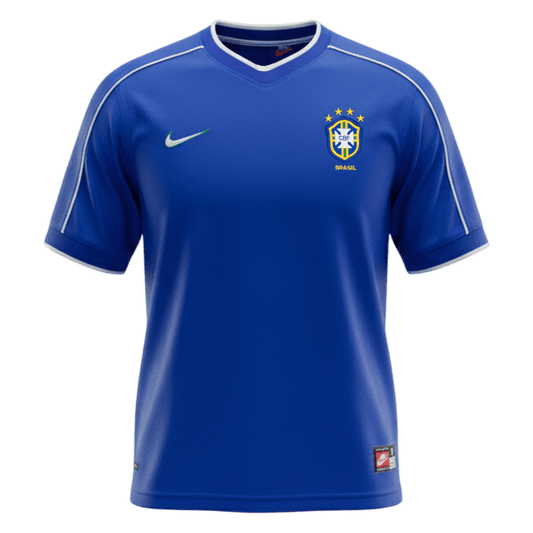 Retro Men's Brazil 1998 Away Soccer Jersey